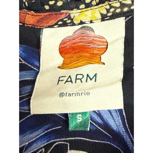 Farm Rio Arabesque Scarves Women's Mini Dress Long Sleeve Viscose Small Boho - Picture 10 of 13